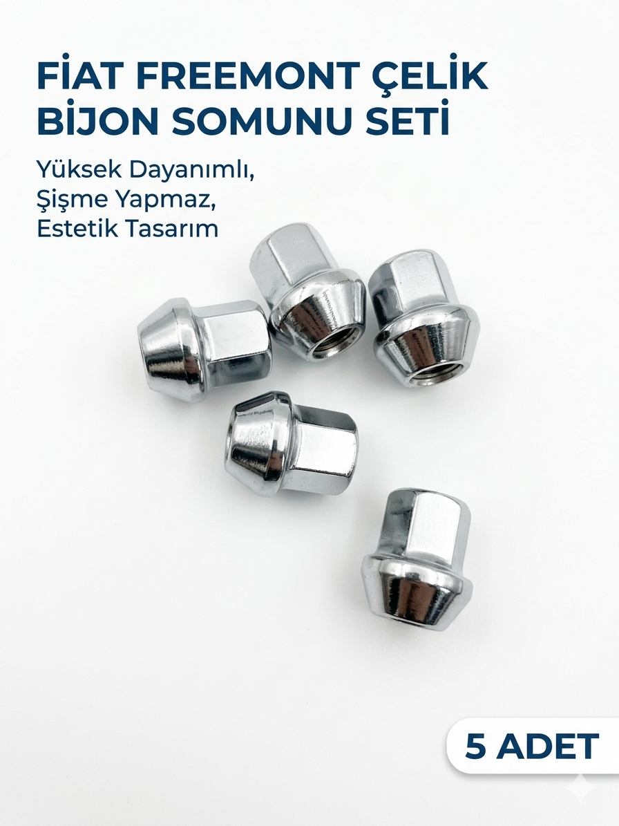 Fiat Freemont Çelik Jant Bijon Somunu Seti (5 Adet) - Şişme Yapmaz