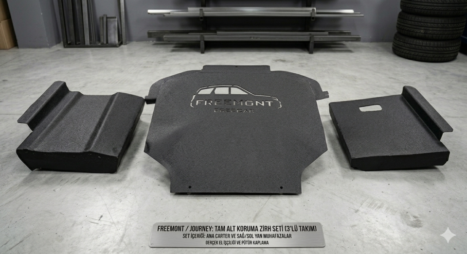 Fiat Freemont & Dodge Journey %100 Gerçek Pütürlü Alt Zırh Takımı (3'lü Tam Koruma)