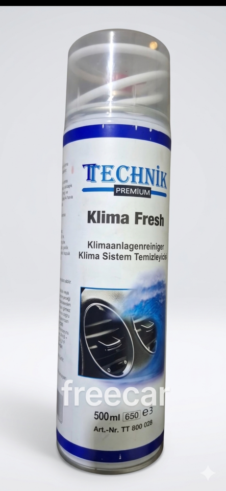 Technik Premium Klima Fresh 500ml – Profesyonel Klima Sistem Temizleyici ve Dezenfektan (Hortumlu Seri)