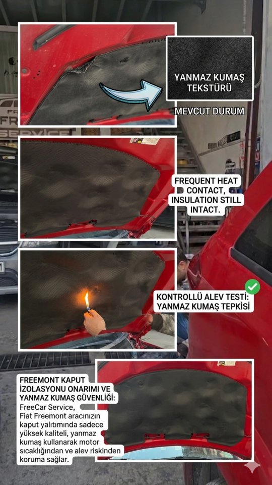 Fiat Freemont & Dodge Journey Yanmaz Kumaş Kaput İzolasyon Keçesi