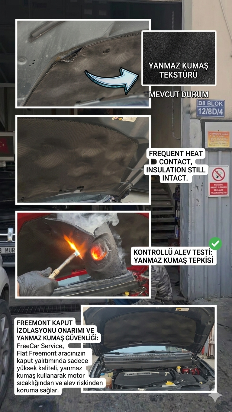 Fiat Freemont & Dodge Journey Yanmaz Kumaş Kaput İzolasyon Keçesi